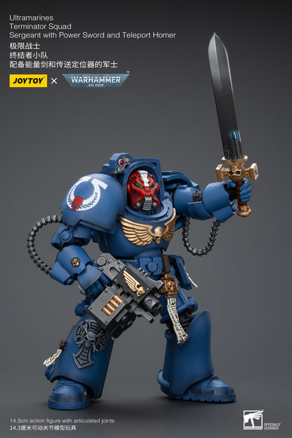 (Pre-Order) Warhammer 40k Ultramarines Terminator Squad Sergeant with Power Sword and Teleport Homer