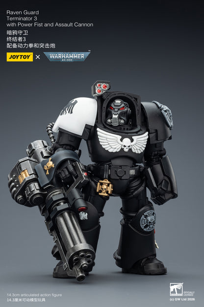 (Pre-Order) Warhammer 40k Raven Guard Terminator 3 with Power Fist and Assault Cannon