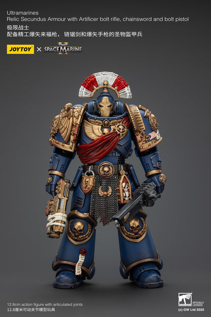 (Pre-Order) Warhammer 40k Ultramarines Relic Secundus Armour with Artificer bolt rifle, chainsword and bolt pistol