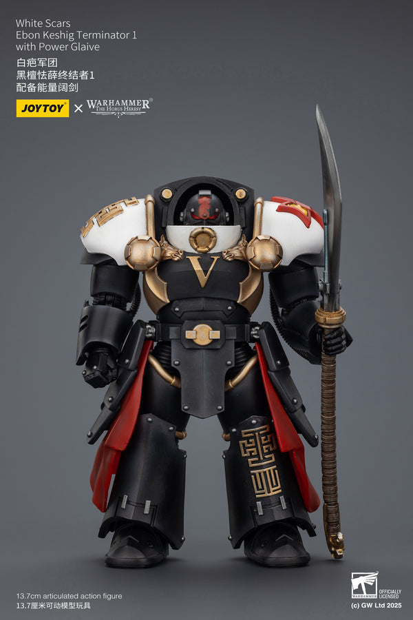 JOY TOY Warhammer The Horus Heresy White Scars Ebon Keshig Terminator 1 with Power Glaive