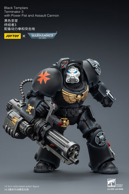 (Pre-Order) Warhammer 40k Black Templars Terminator 3 with Power Fist and Assault Cannon