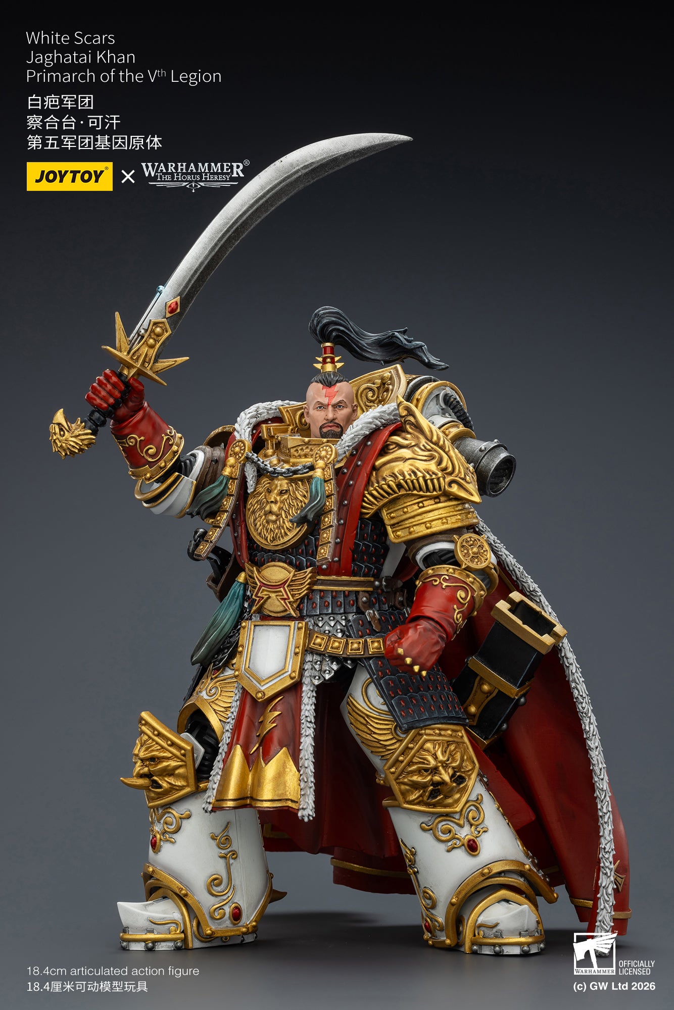 JOY TOY Warhammer 40k White Scars Jaghatai Khan Primarch of the Vth Legion