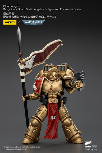 (Pre-Order) Warhammer 40k Blood Angels Sanguinary Guard 3 with Angelus Boltgun and Encarmine Spear