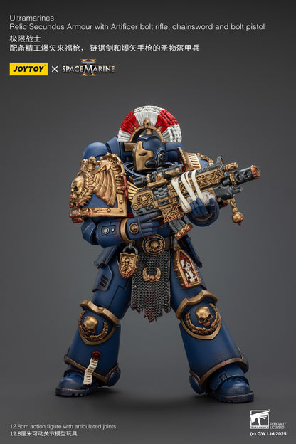(Pre-Order) Warhammer 40k Ultramarines Relic Secundus Armour with Artificer bolt rifle, chainsword and bolt pistol