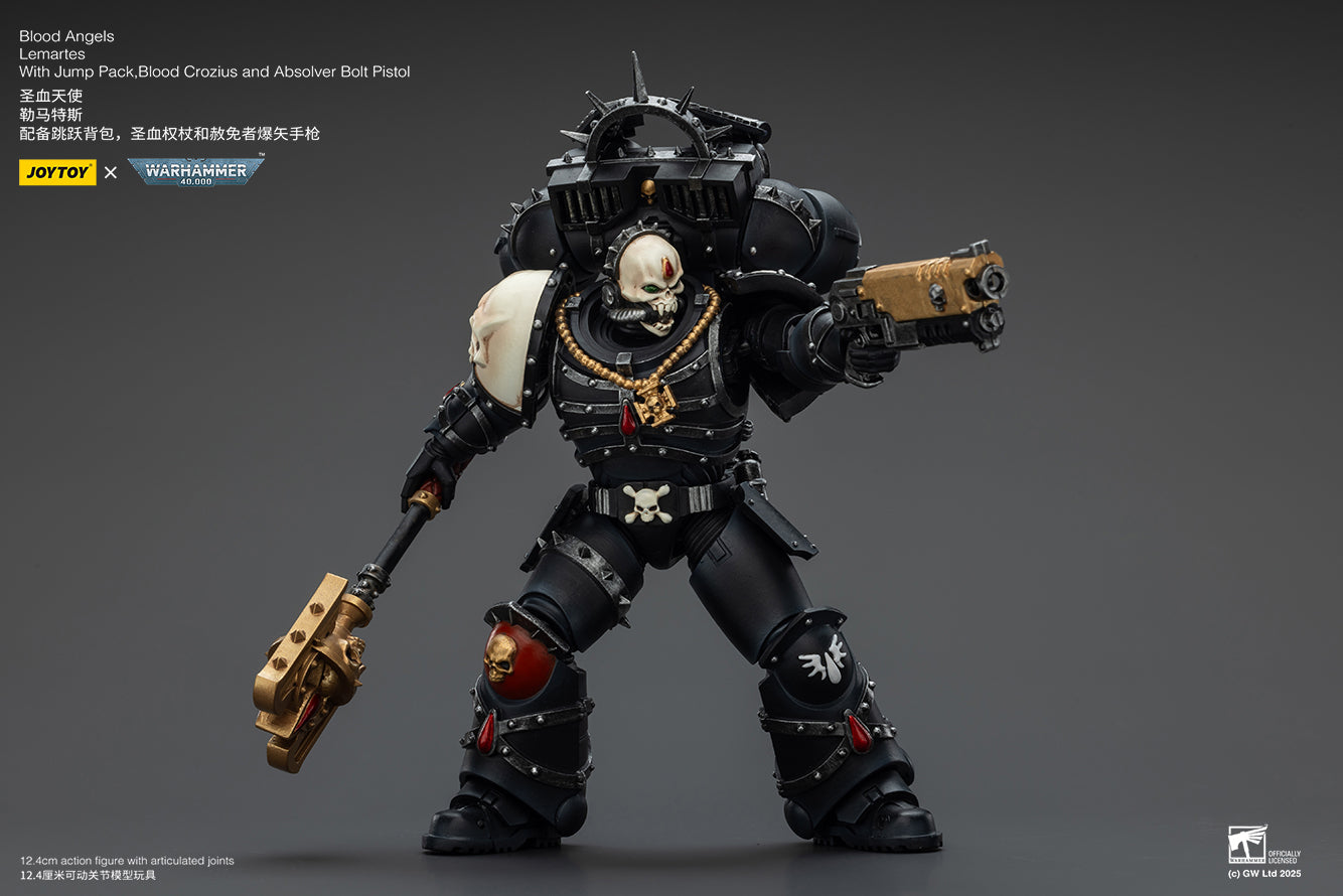 (Pre-Order) Warhammer 40k Blood Angels Lemartes With Jump Pack,Blood Crozius and Absolver Bolt Pistol