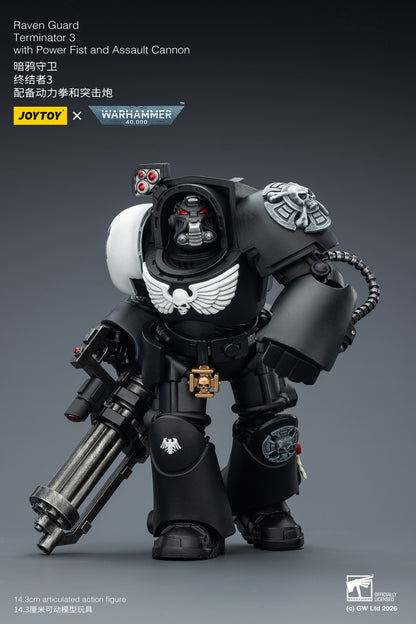 (Pre-Order) Warhammer 40k Raven Guard Terminator 3 with Power Fist and Assault Cannon
