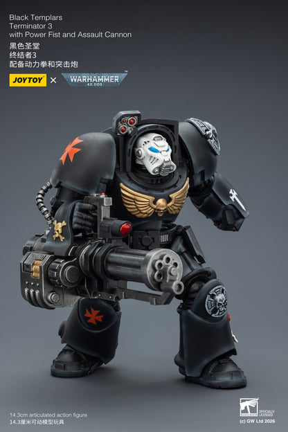(Pre-Order) Warhammer 40k Black Templars Terminator 3 with Power Fist and Assault Cannon
