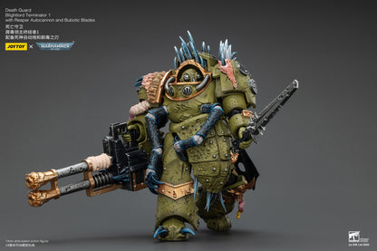 (Pre-Order) JOY TOY Warhammer 40k Death Guard Blightlord Terminator 1 with Reaper Autocannon and Bubotic Blades