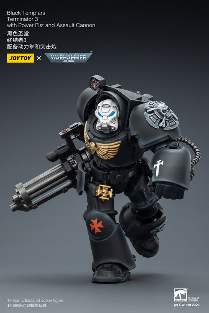 (Pre-Order) Warhammer 40k Black Templars Terminator 3 with Power Fist and Assault Cannon