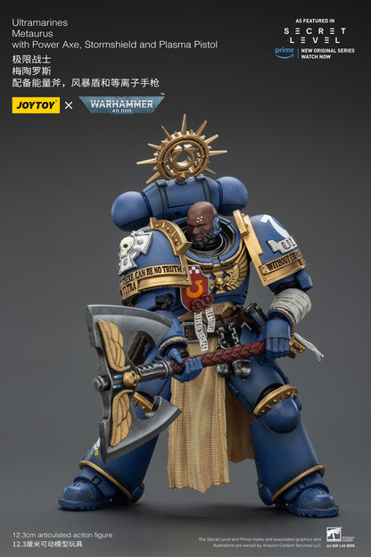 (Pre-Order) JOY TOY Warhammer 40k Ultramarines Metaurus with Power Axe, Stormshield and Plasma Pistol
