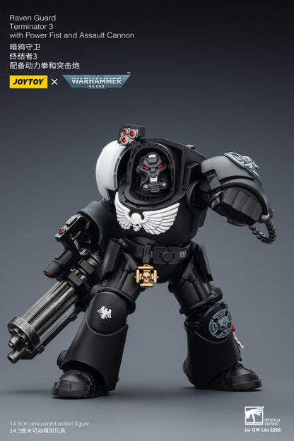 (Pre-Order) Warhammer 40k Raven Guard Terminator 3 with Power Fist and Assault Cannon