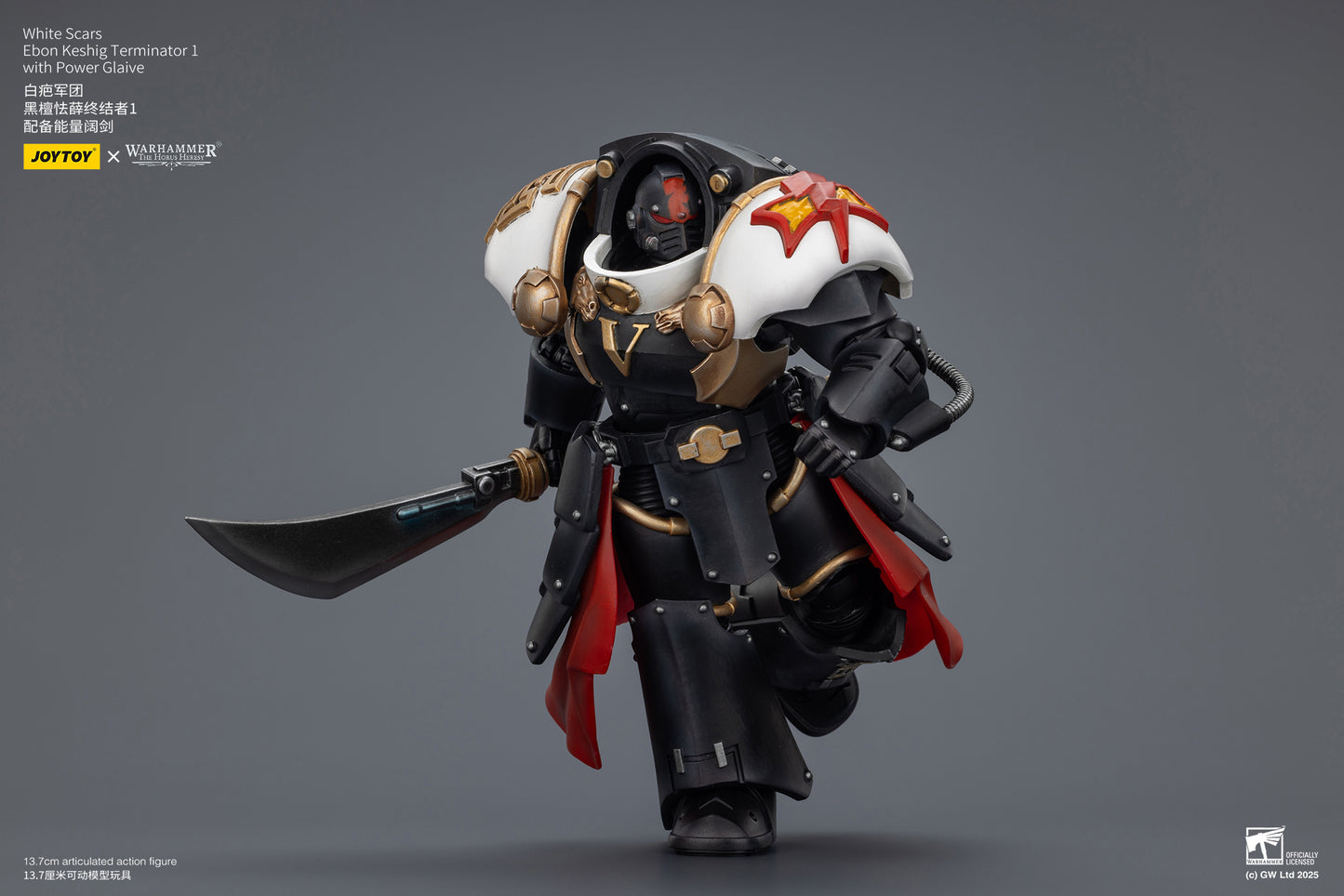 (Pre-Order) JOY TOY Warhammer The Horus Heresy White Scars Ebon Keshig Terminator 1 with Power Glaive