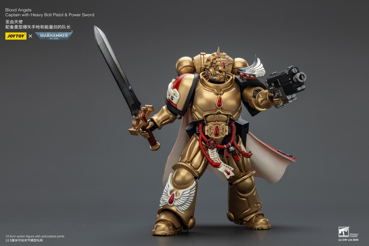 (Pre-Order) Warhammer 40k Blood Angels Captain with Heavy Bolt Pistol & Power Sword