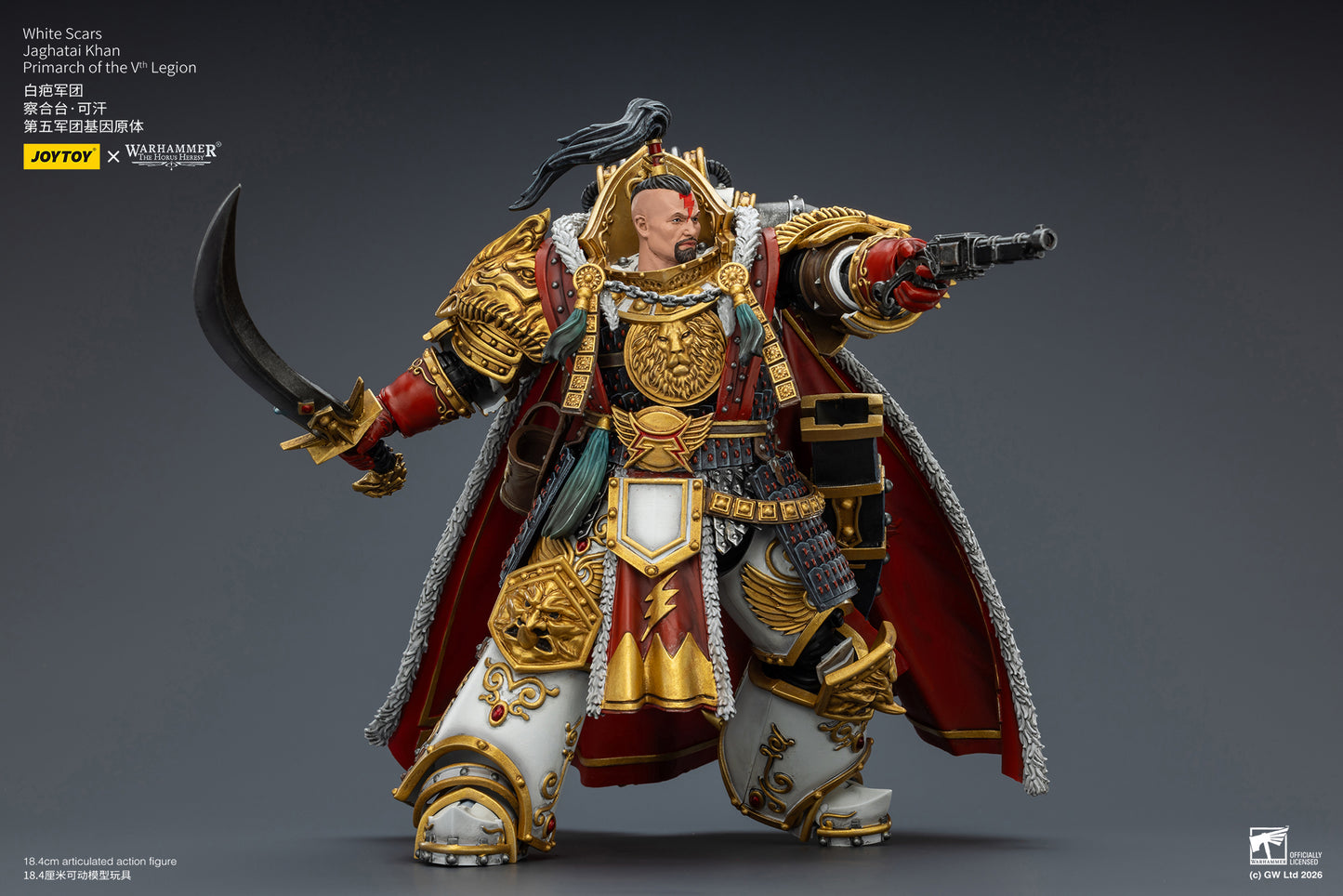 JOY TOY Warhammer 40k White Scars Jaghatai Khan Primarch of the Vth Legion