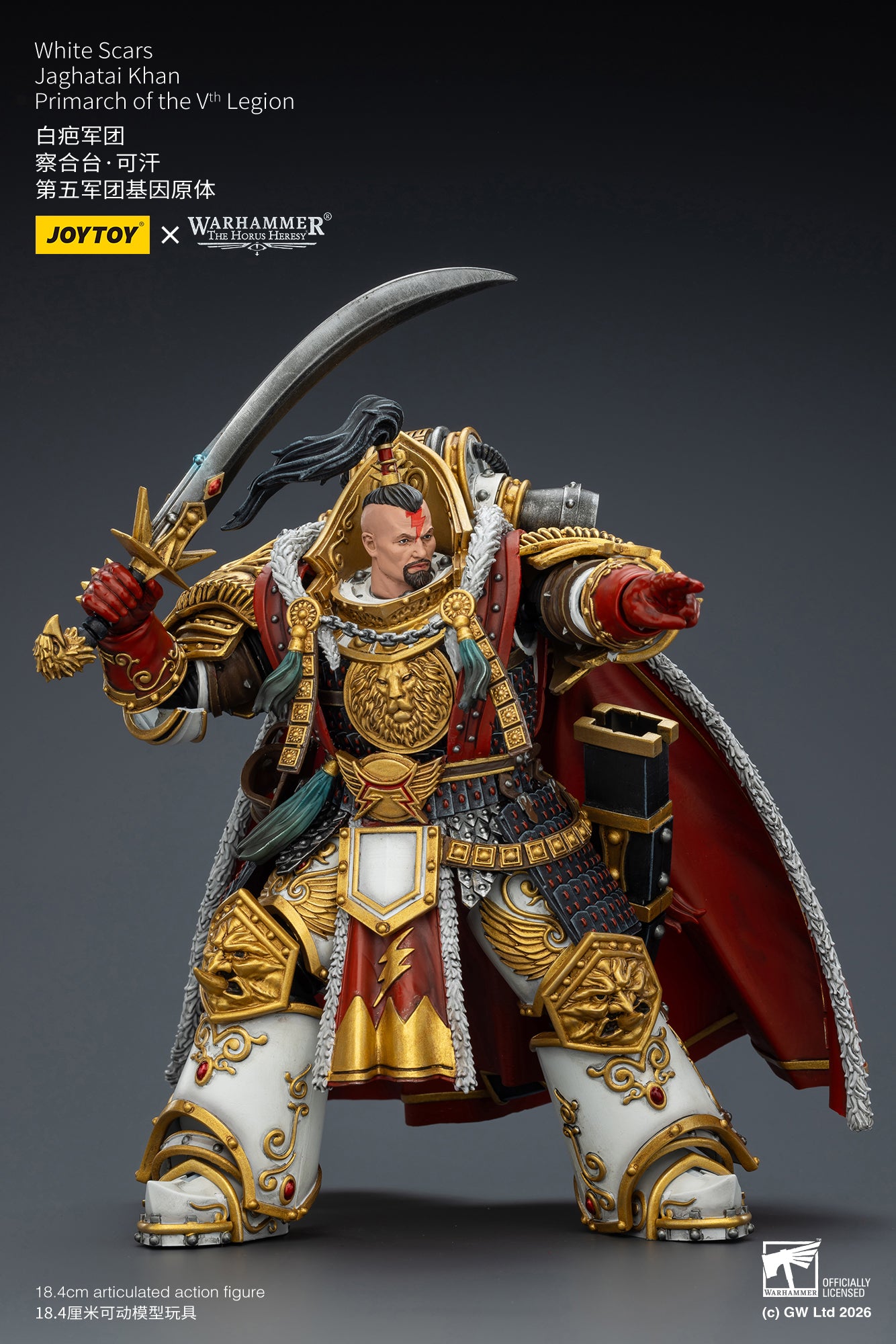 JOY TOY Warhammer 40k White Scars Jaghatai Khan Primarch of the Vth Legion