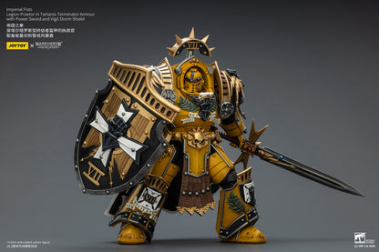 (Pre-Order) JOY TOY Warhammer Imperial Fists Legion Praetor in Tartaros Terminator Armour with Power Sword and Vigil Storm Shield