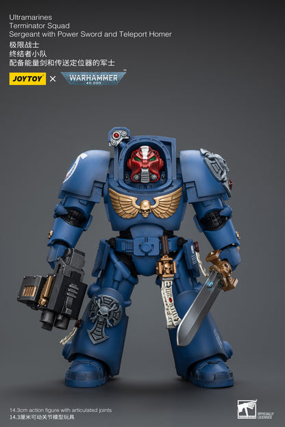(Pre-Order) Warhammer 40k Ultramarines Terminator Squad Sergeant with Power Sword and Teleport Homer