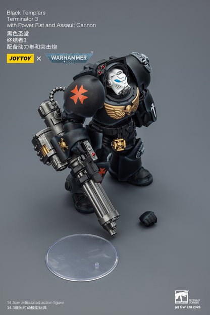 (Pre-Order) Warhammer 40k Black Templars Terminator 3 with Power Fist and Assault Cannon