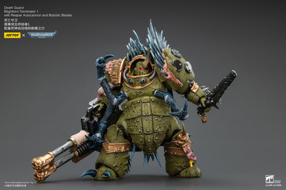(Pre-Order) JOY TOY Warhammer 40k Death Guard Blightlord Terminator 1 with Reaper Autocannon and Bubotic Blades