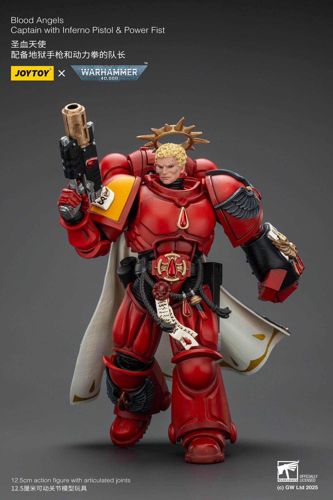 (Pre-Order) Warhammer 40k Blood Angels Captain with Inferno Pistol & Power Fist