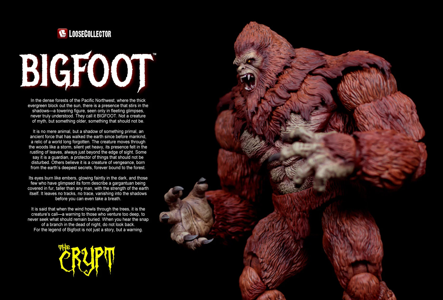(Pre-Order) Loosecollector The Crypt Bigfoot and Yeti action figure 10 inches