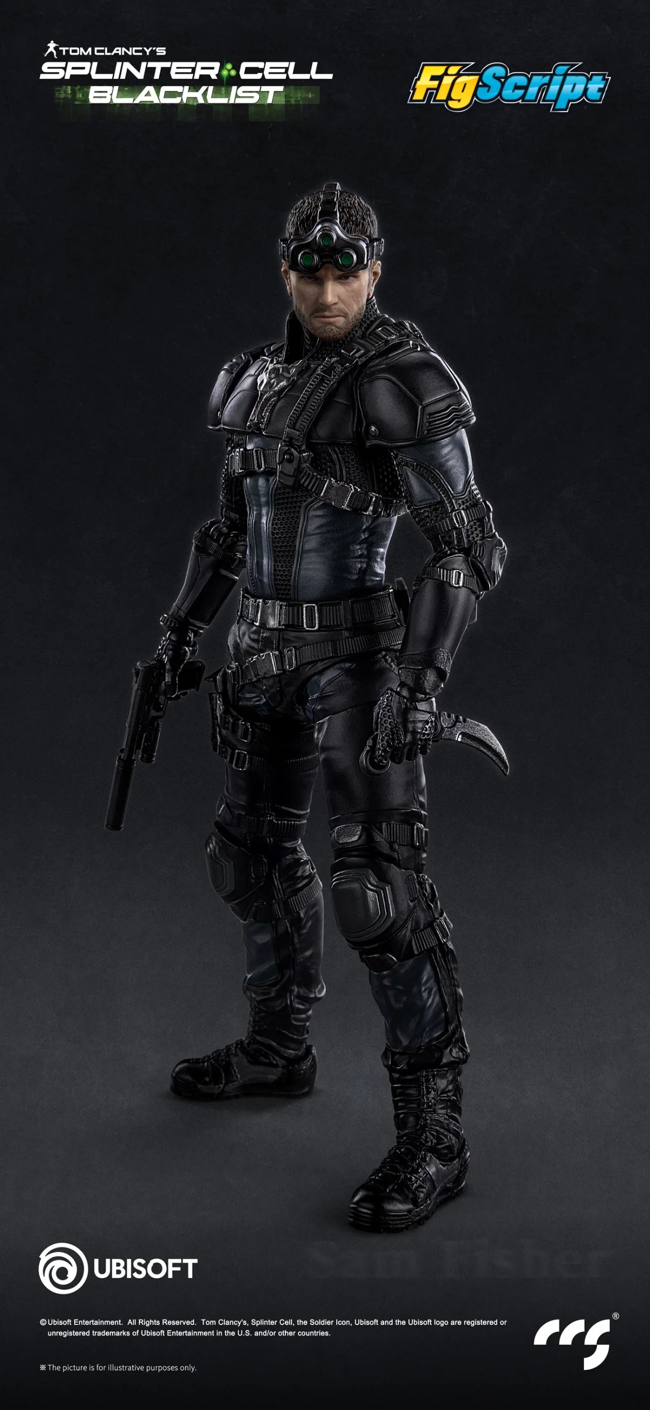 (Pre-Order) CCS Toys 1/12 official Licensed Splinter Cell Sam Fisher action figure