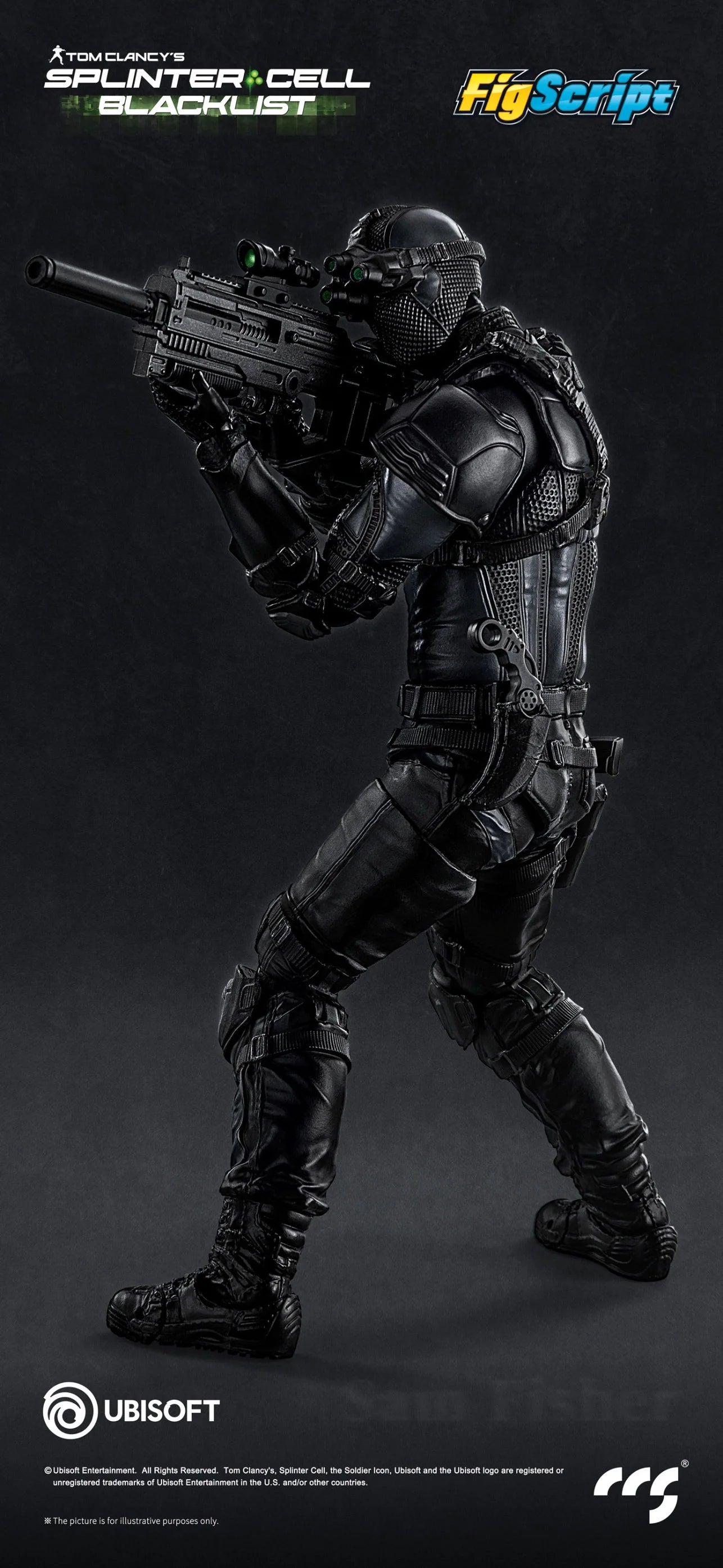 (Pre-Order) CCS Toys 1/12 official Licensed Splinter Cell Sam Fisher action figure
