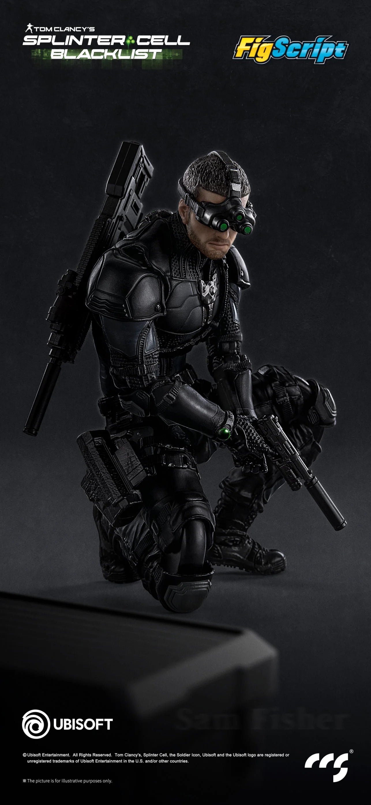 (Pre-Order) CCS Toys 1/12 official Licensed Splinter Cell Sam Fisher action figure