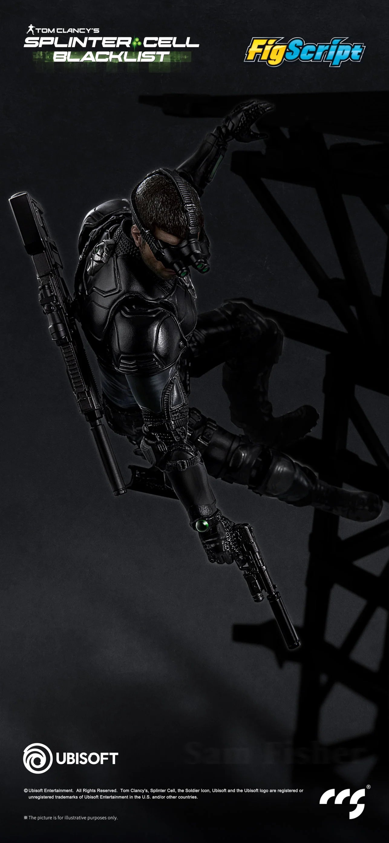 (Pre-Order) CCS Toys 1/12 official Licensed Splinter Cell Sam Fisher action figure