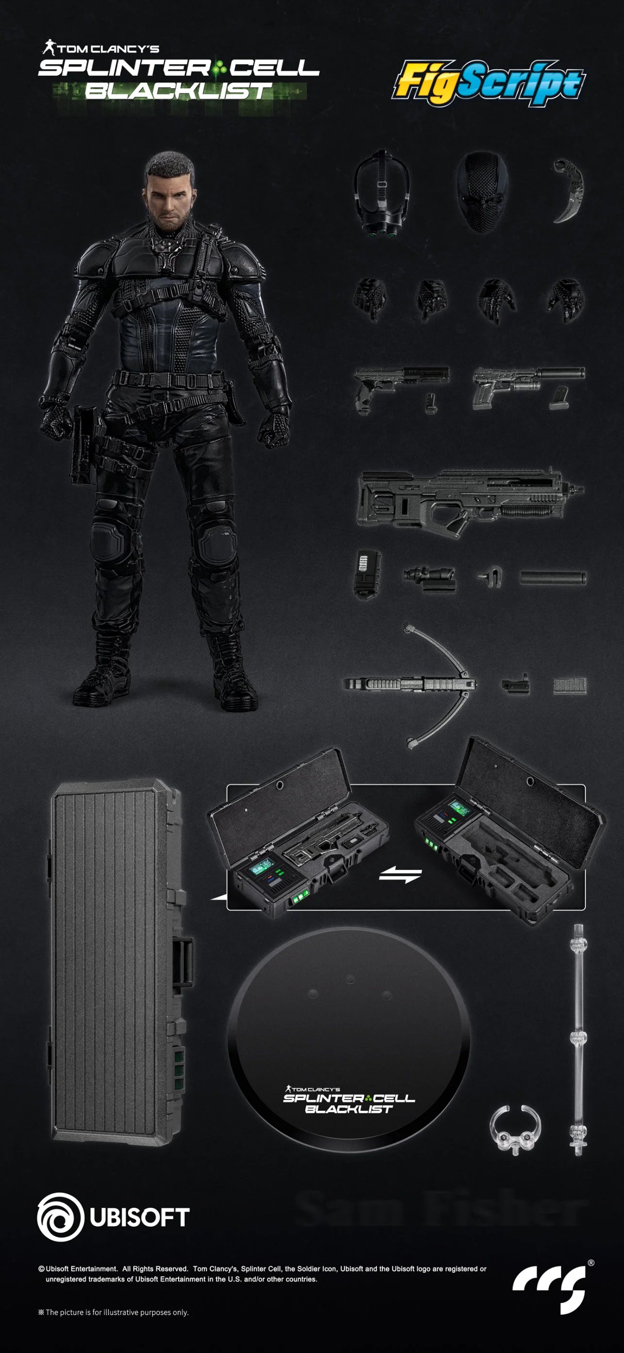 (Pre-Order) CCS Toys 1/12 official Licensed Splinter Cell Sam Fisher action figure
