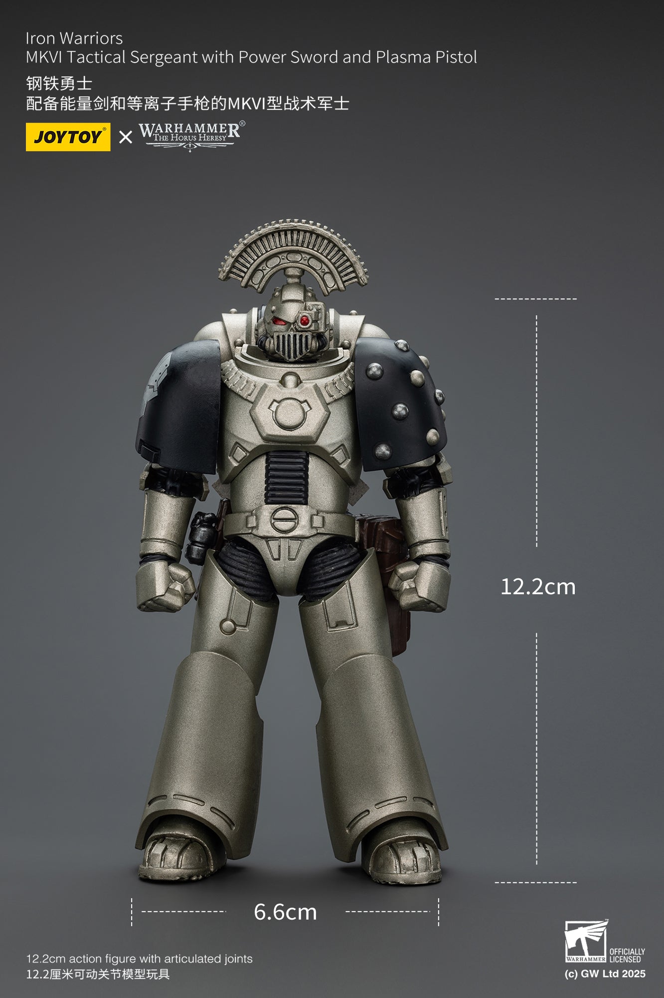 (Pre-Order) Warhammer The Horus Heresy Iron Warriors MKVI Tactical Sergeant with Power Sword and Plasma Pistol