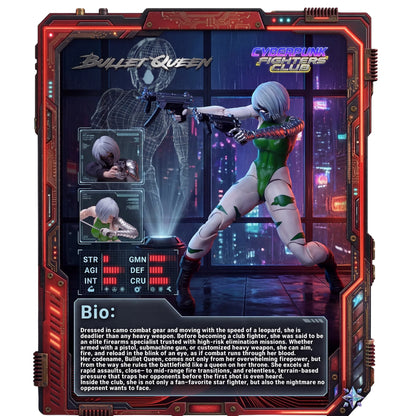 (Pre-Order) Xocann studio 1/12 Cyberpunk fighters Club NO.2 Bullet Queen action figure MF001 Kit