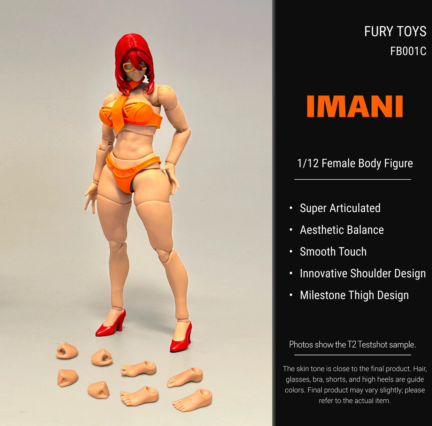 (Pre-Order) FURY TOYS 1/12 Female Body figure Valeria Hana and Imani action figure