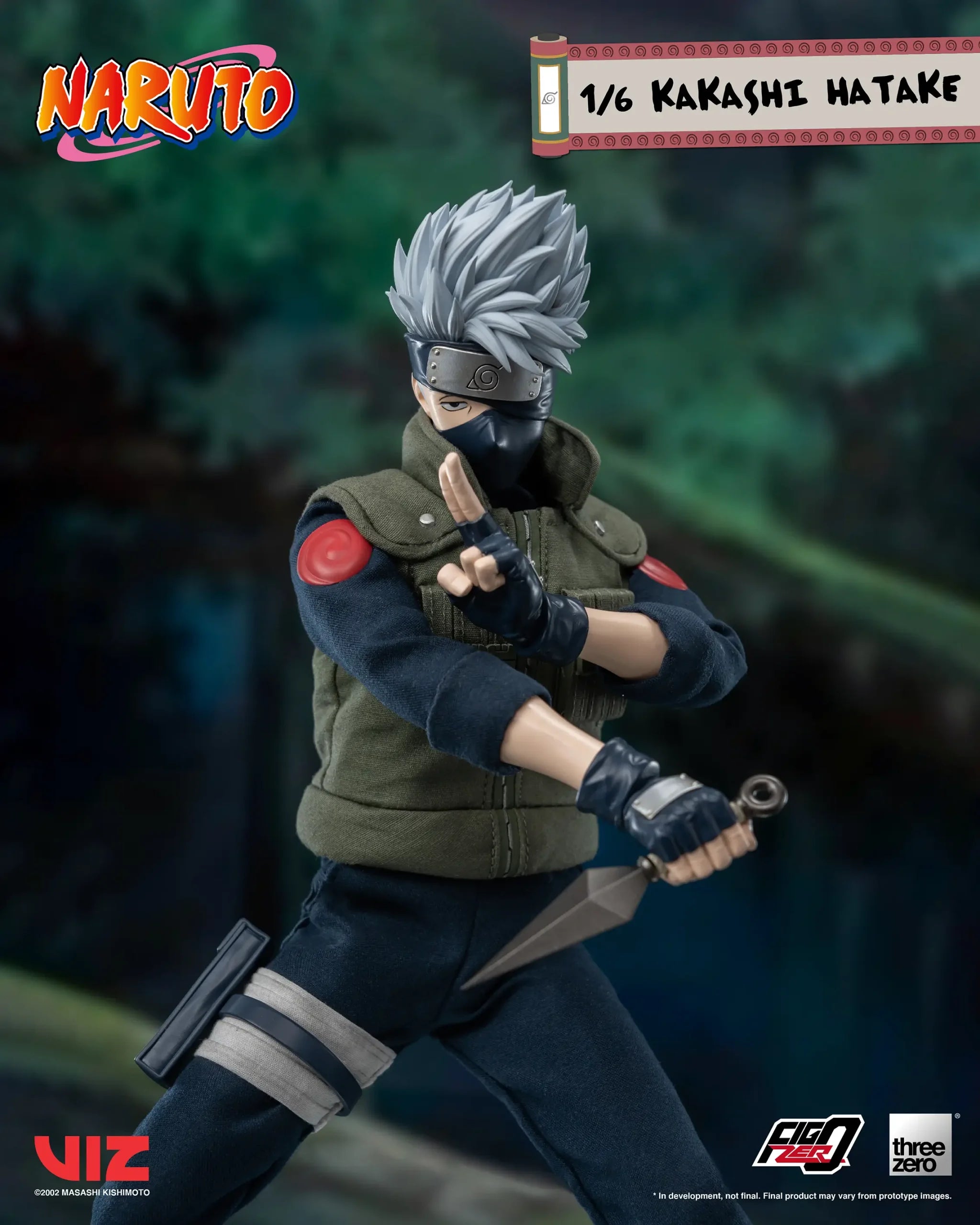 Threezero NARUTO FigZero 1/6 Kakashi Hatake 1/6 Scale Collectible ...