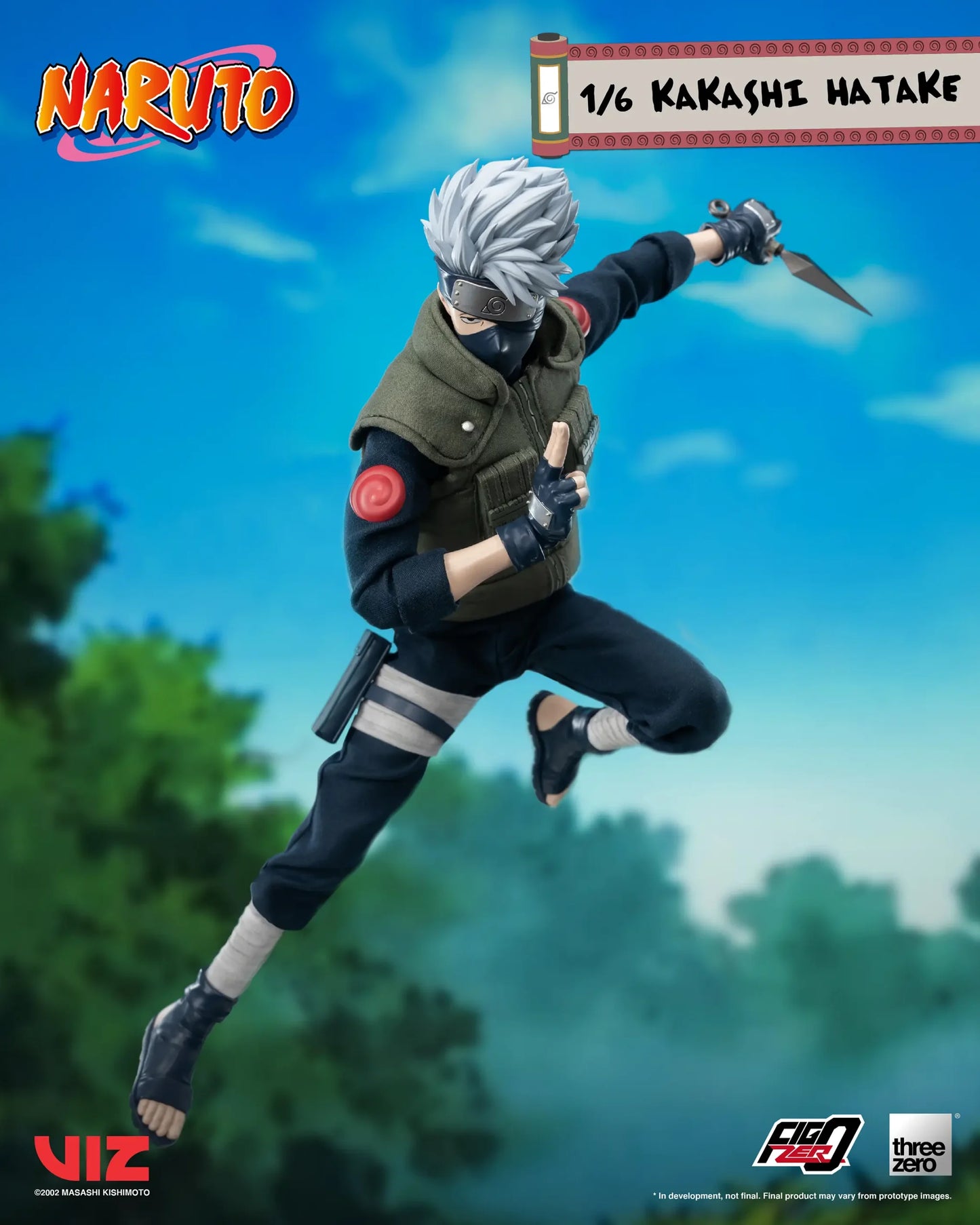 (Pre-Order) Threezero NARUTO FigZero 1/6 Kakashi Hatake 1/6 Scale Collectible Figure