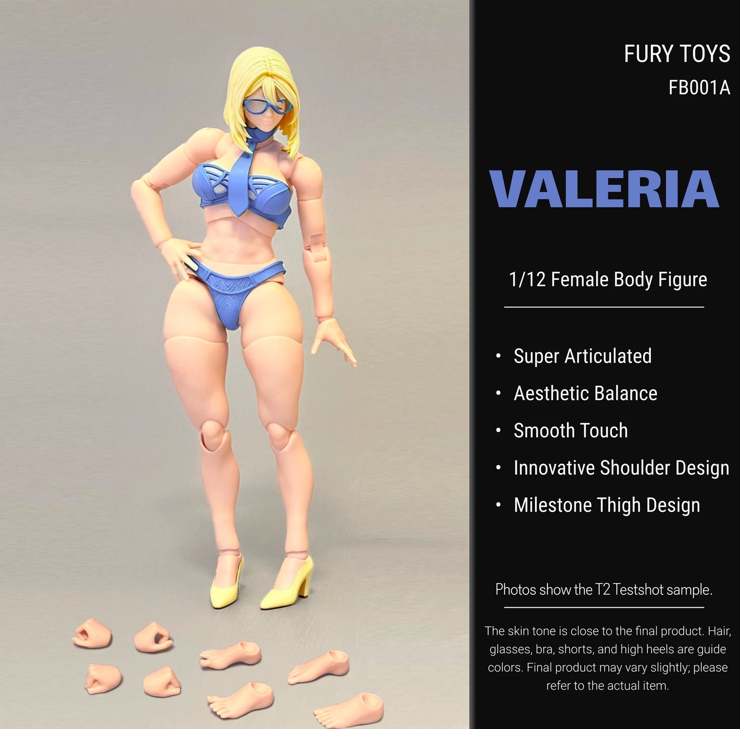 (Pre-Order) FURY TOYS 1/12 Female Body figure Valeria Hana and Imani action figure