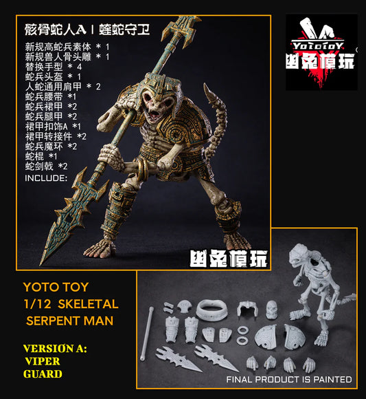 (Pre-Order) YOTO TOY 1/12 Skeletal Serpent Man Wave action figure Version A