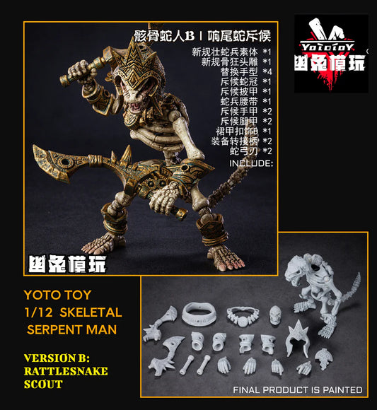 (Pre-Order) YOTO TOY 1/12 Skeletal Serpent Man Wave action figure Version B