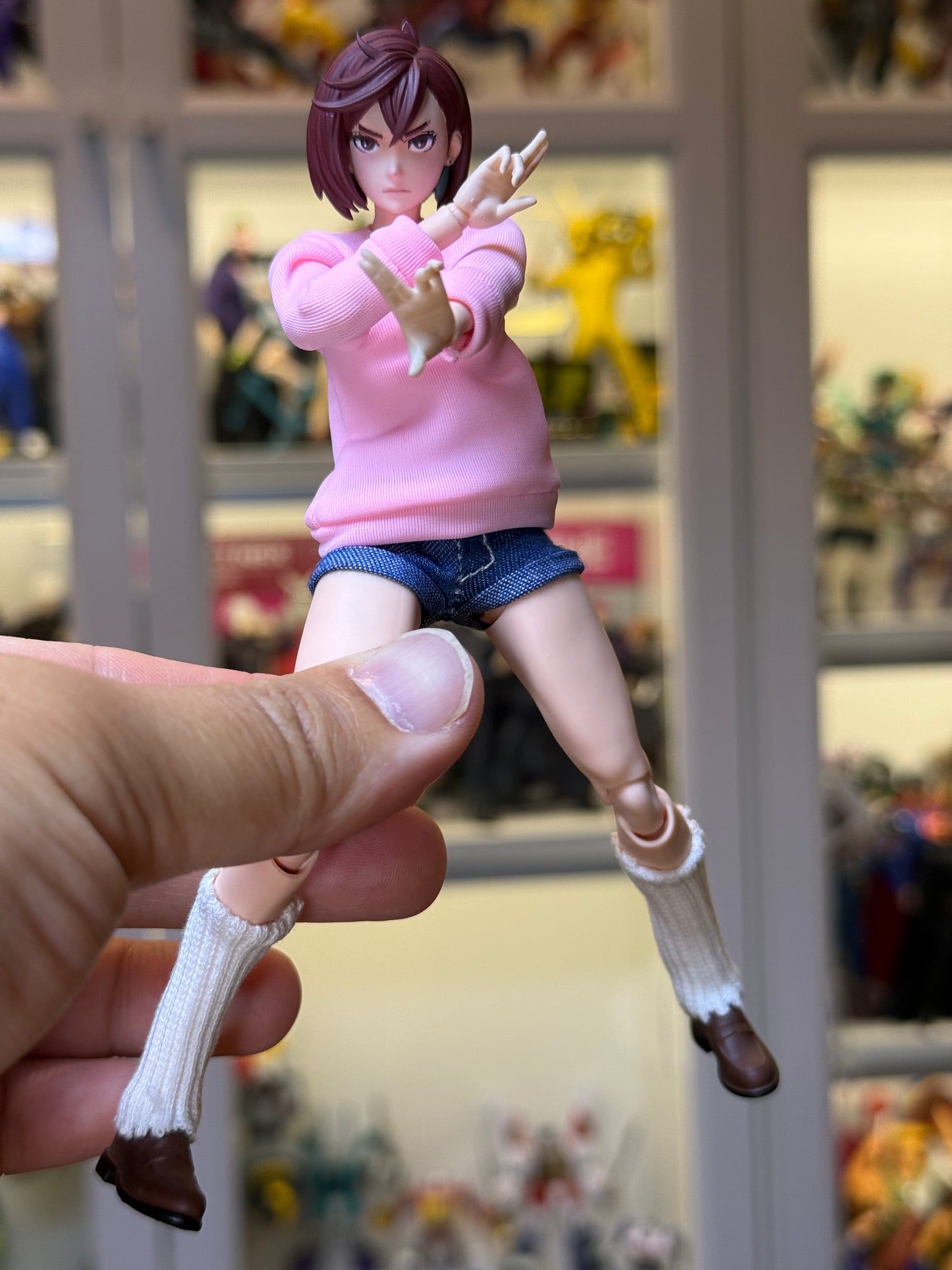 Custom 1/12 Action Figure Dandadan Momo Head Sculpt for Romankey Female Body