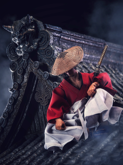 Custom 1/12 Clothing Accessories Clothes for Rurouni Kenshin Samurai Outfit and One Piece Law