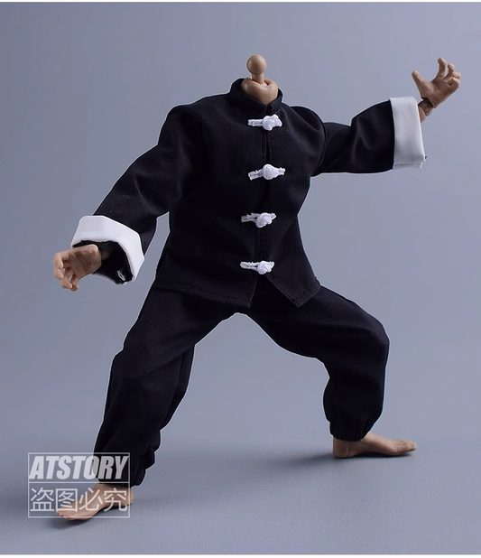 Custom 1/12 Clothing Accessories Kung Fu Cloths