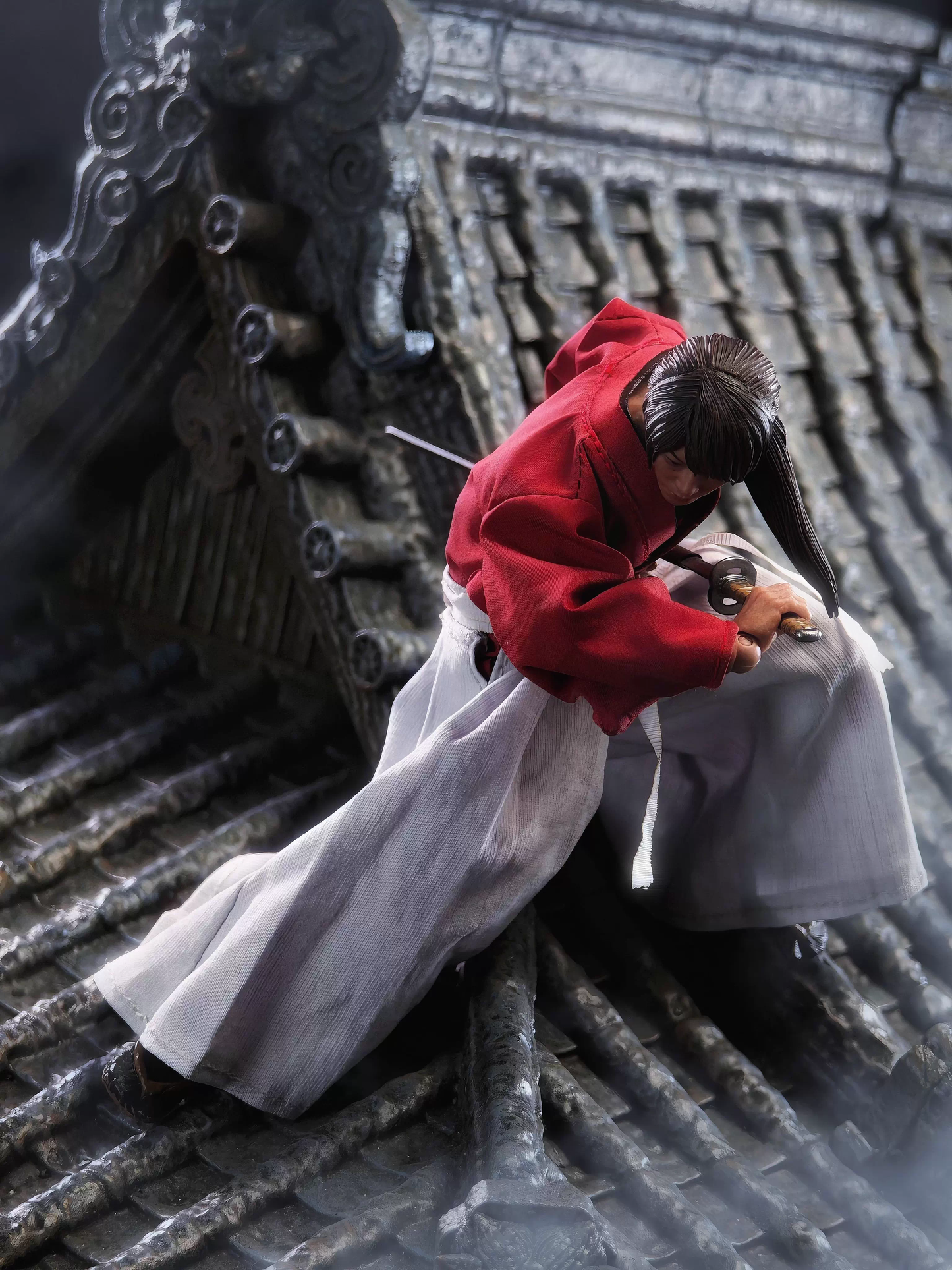 Custom 1/12 Clothing Accessories Clothes for Rurouni Kenshin Samurai Outfit and One Piece Law