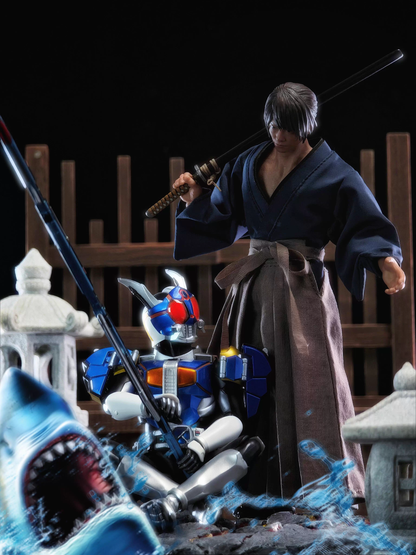 Custom 1/12 Clothing Accessories Clothes for Rurouni Kenshin Samurai Outfit and One Piece Law