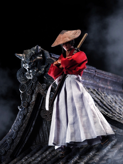 Custom 1/12 Clothing Accessories Clothes for Rurouni Kenshin Samurai Outfit and One Piece Law
