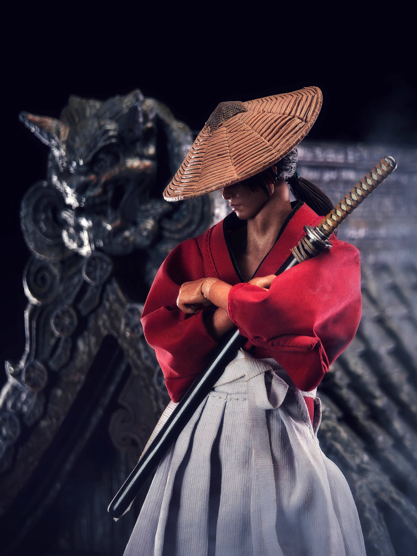 Custom 1/12 Clothing Accessories Clothes for Rurouni Kenshin Samurai Outfit and One Piece Law