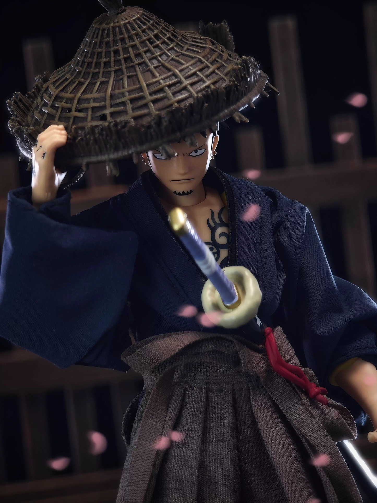 Custom 1/12 Clothing Accessories Clothes for Rurouni Kenshin Samurai Outfit and One Piece Law