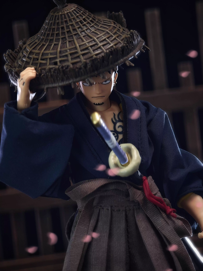 Custom 1/12 Clothing Accessories Clothes for Rurouni Kenshin Samurai Outfit and One Piece Law
