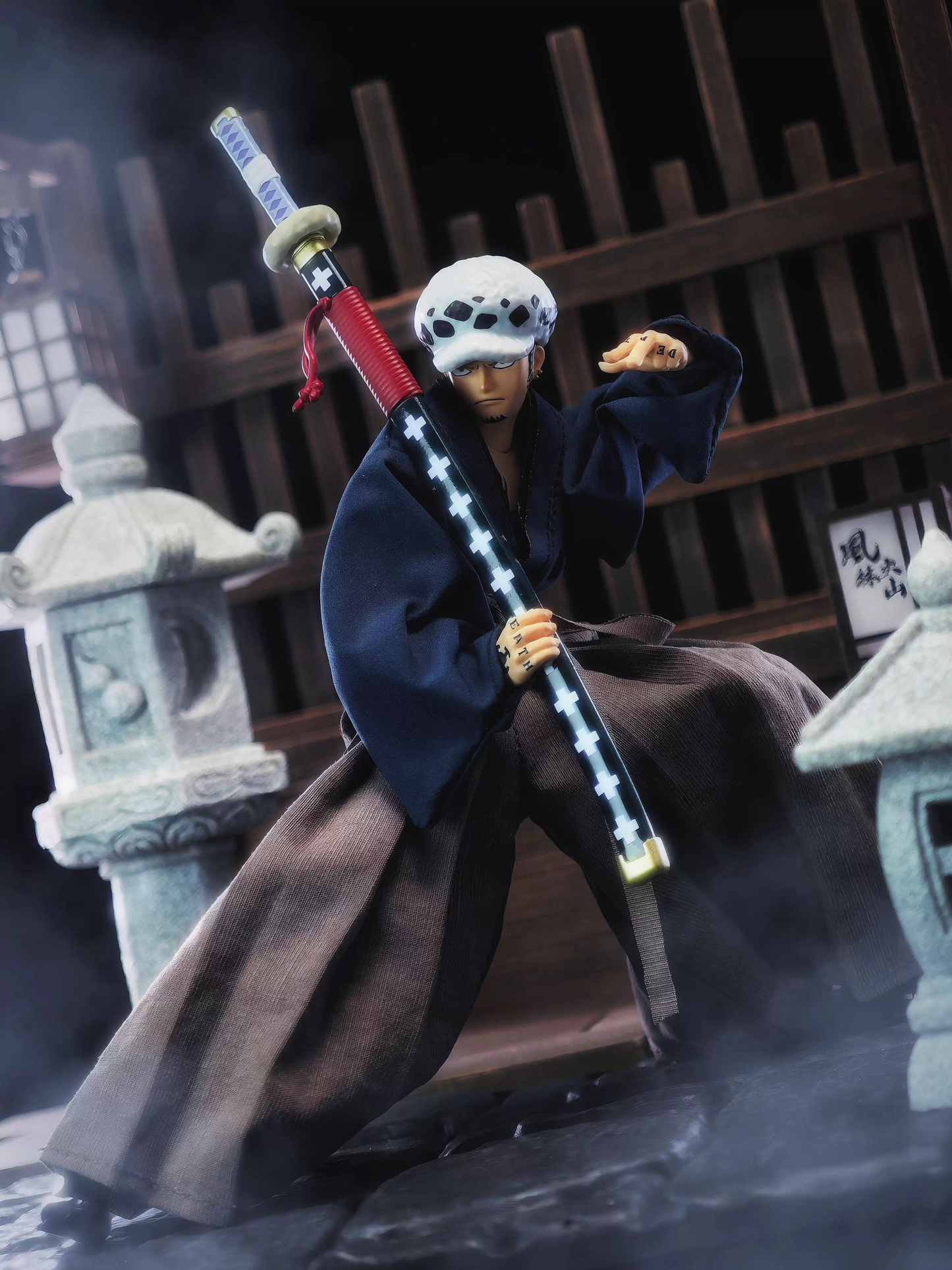 Custom 1/12 Clothing Accessories Clothes for Rurouni Kenshin Samurai Outfit and One Piece Law