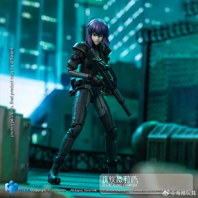 (Pre-Order) HIYA Exquisite Super Series 1/12 Scale 6 Inch GHOST IN THE SHELL Stand Alone Complex Kusanagi Motoko Battle Suit Version Action Figure