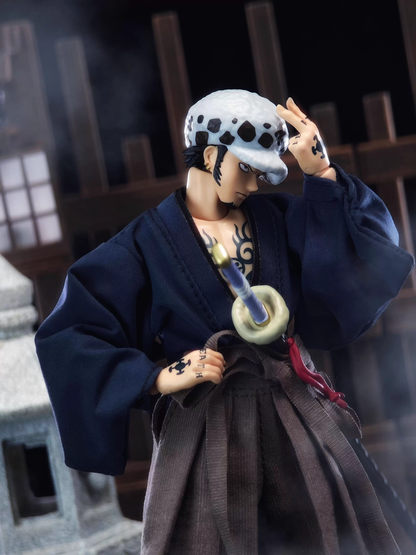 Custom 1/12 Clothing Accessories Clothes for Rurouni Kenshin Samurai Outfit and One Piece Law